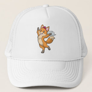 Fox as Bride with Veil & Heart Trucker Hat