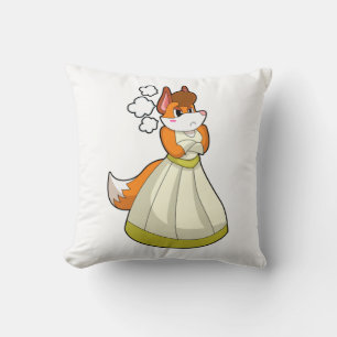 Fox as Bride with Wedding dress.PNG Cushion