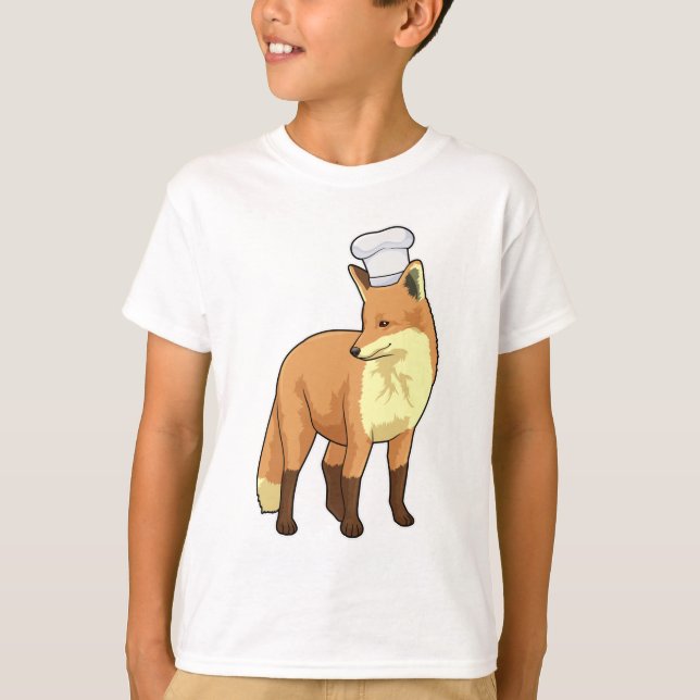 Fox as Cook with Chef hat T-Shirt (Front)