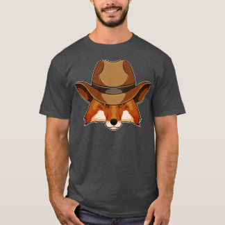 Fox as Cowboy with Hat T-Shirt
