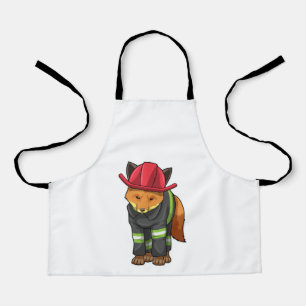 Fox as Firefighter with Helmet Apron