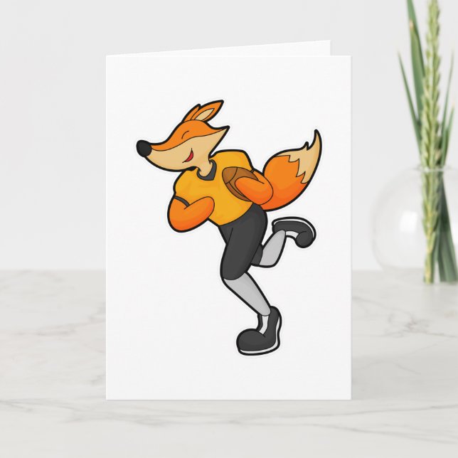 Fox as Football player with Football Card (Front)