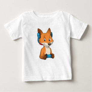 Fox as Gamer with Joystick Baby T-Shirt