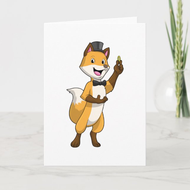 Fox as Groom with Wedding ring Card (Front)
