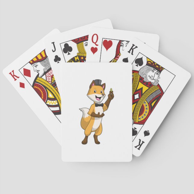 Fox as Groom with Wedding ring Playing Cards (Back)