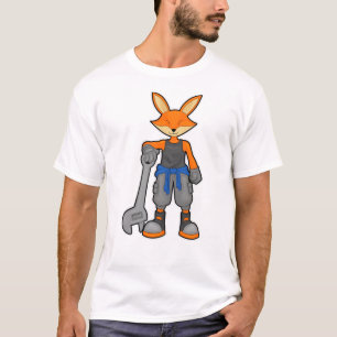 Fox as Mechanic with Spanner T-Shirt