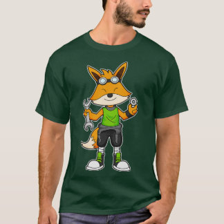 Fox as Mechanic with Wrench Nut T-Shirt