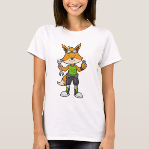 Fox as Mechanic with Wrench & Nut T-Shirt