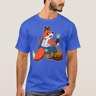 Fox as Mechatronics engineer with Tool box T-Shirt