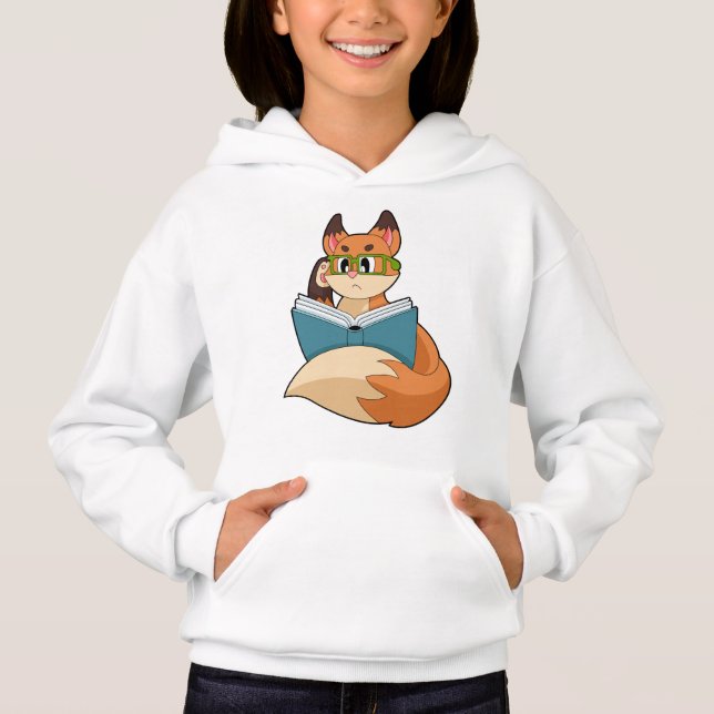 Fox as Nerd with Book & Glasses (Front)