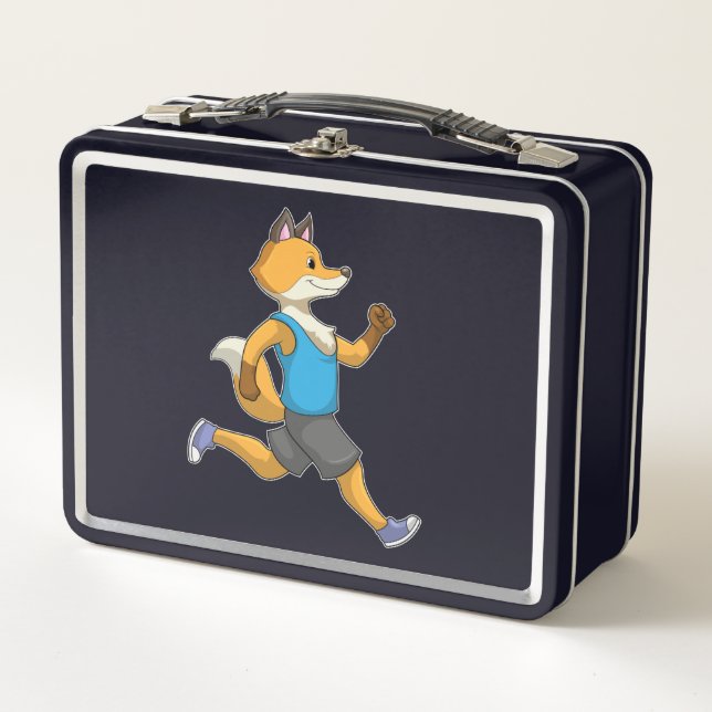 Fox as Runner at Running Metal Lunch Box (Front)