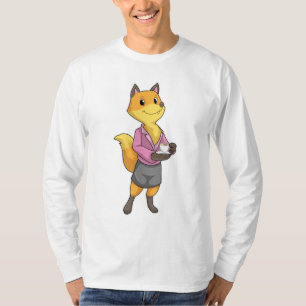 Fox as Secretary with Coffee Cup T-Shirt