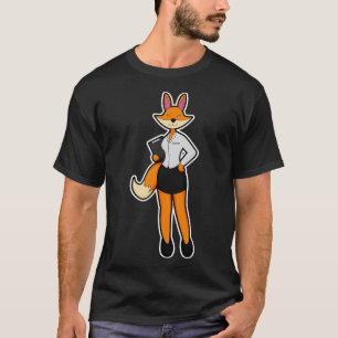 Fox as Secretary with Notepad T-Shirt