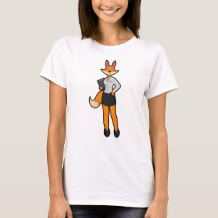 Fox as Secretary with Notepad T-Shirt