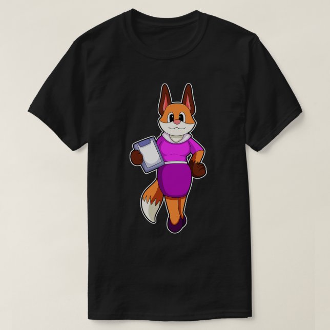 Fox as Secretary with Skirt T-Shirt (Design Front)