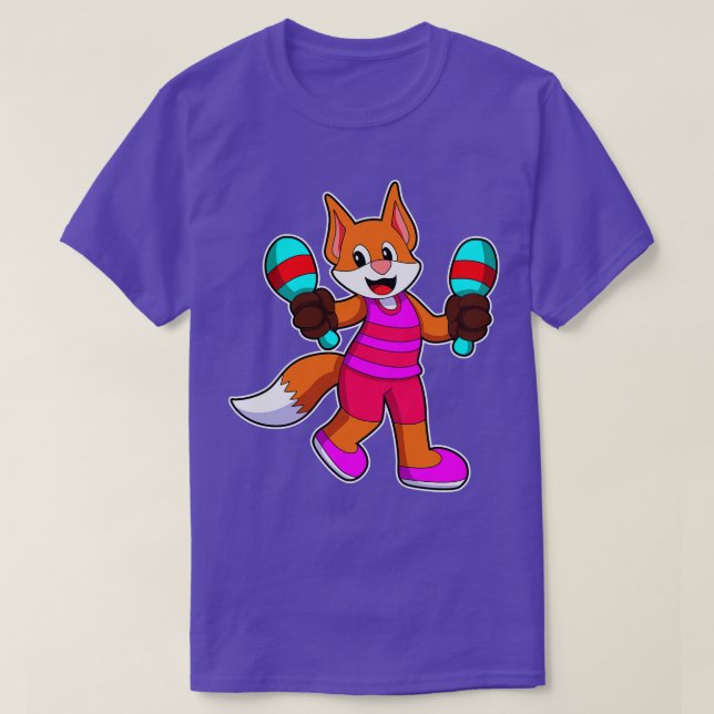 Fox as Singer with Microphone 1 T-Shirt (Design Front)