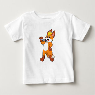 Fox as Singer with Microphone Baby T-Shirt