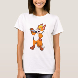 Fox as Singer with Microphone T-Shirt