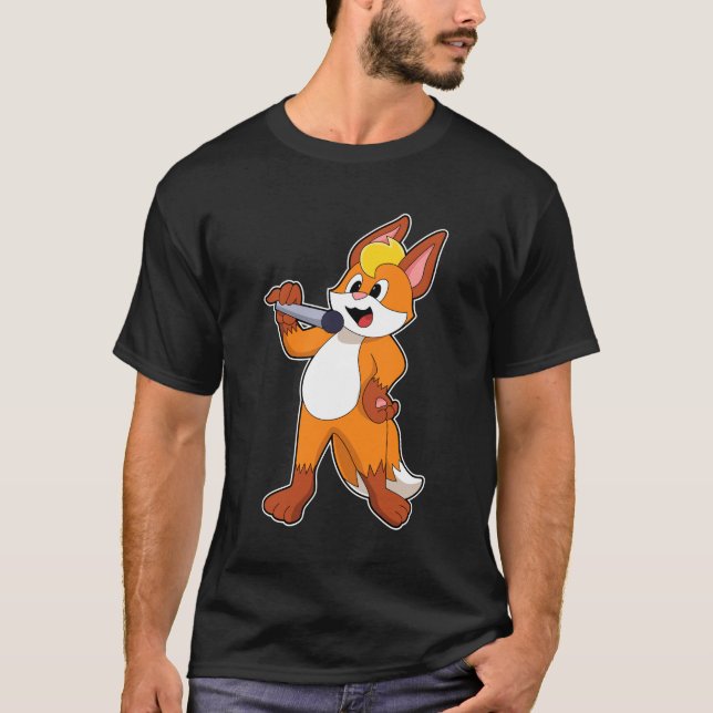 Fox as Singer with Microphone T-Shirt (Front)