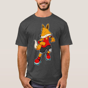 Fox as Skater with Roller skates T-Shirt
