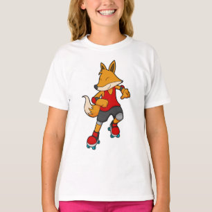 Fox as Skater with Roller skates T-Shirt