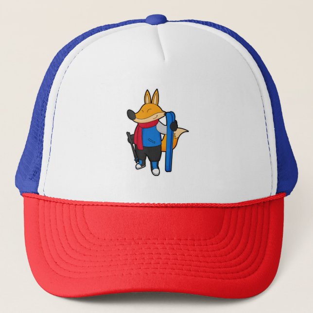 Fox as Skier with Ski Trucker Hat (Front)