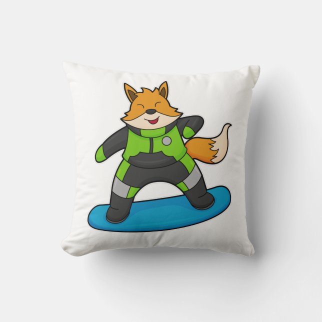 Fox as Snowboarder with Snowboard Cushion (Front)