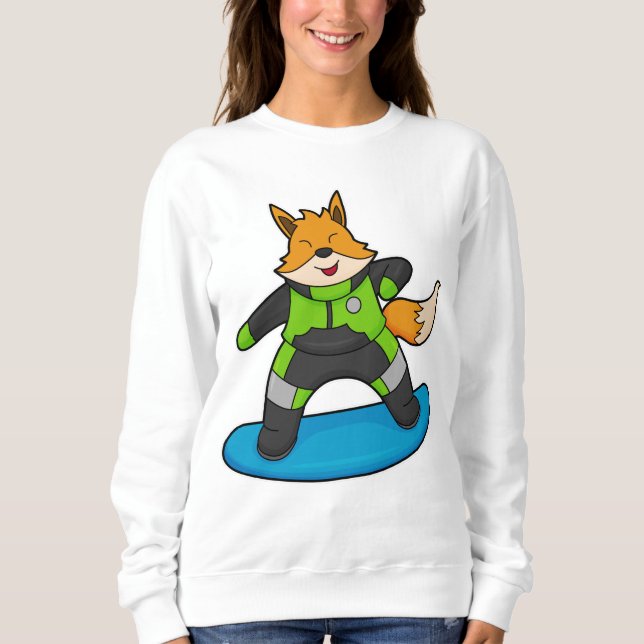 Fox as Snowboarder with Snowboard Sweatshirt (Front)