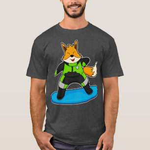Fox as Snowboarder with Snowboard T-Shirt