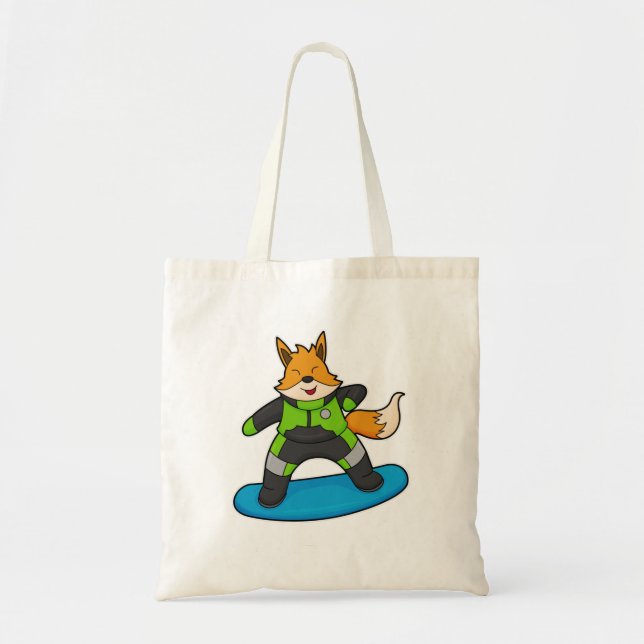 Fox as Snowboarder with Snowboard Tote Bag (Front)