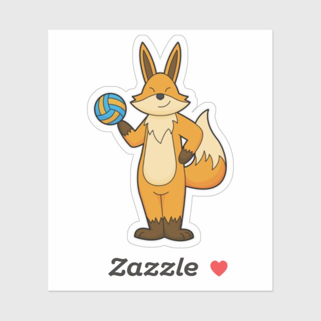 Fox as Volleyball player with Volleyball (Sheet)