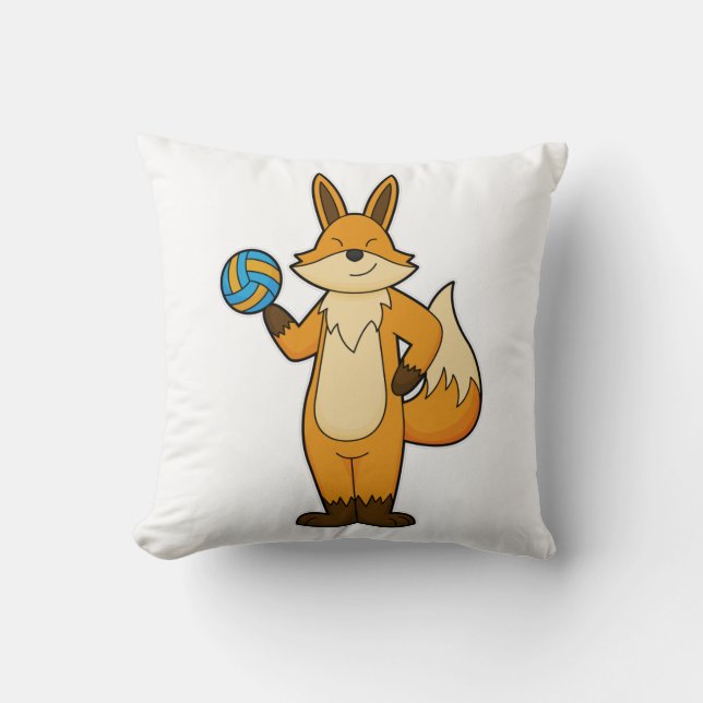 Fox as Volleyball player with Volleyball Cushion (Front)