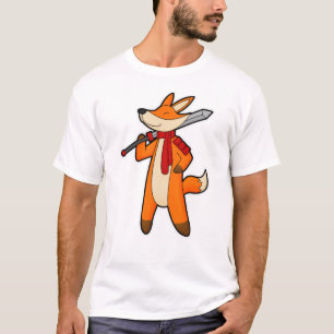 Fox as Warrior with Sword & Scarf T-Shirt