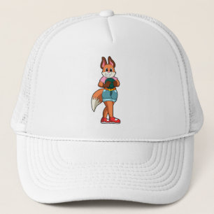 Fox at Bowling with Bowling ball Trucker Hat