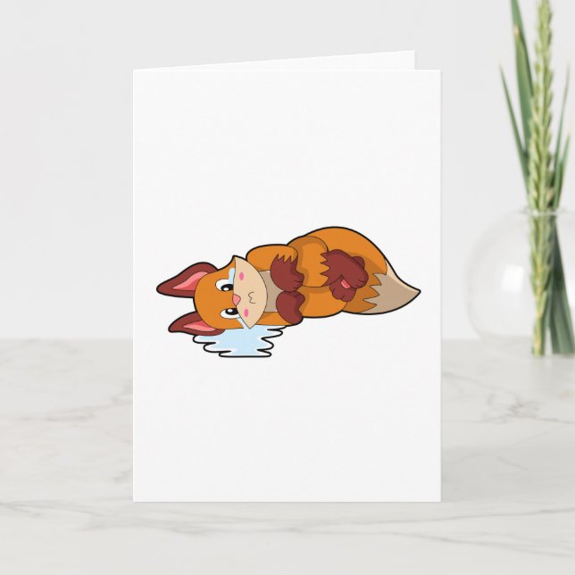 Fox at Crying Card (Front)