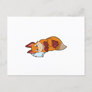 Fox at Crying Postcard