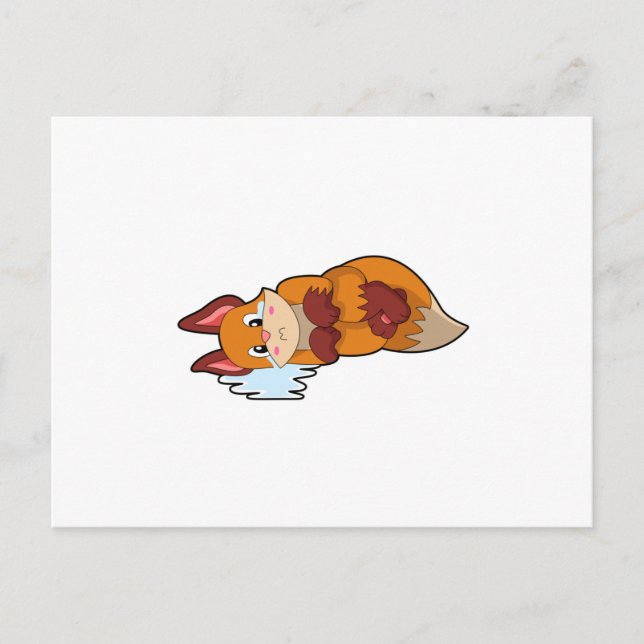 Fox at Crying Postcard (Front)