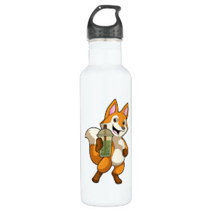 Fox at Drinking with Bubble Tea 710 Ml Water Bottle