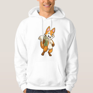 Fox at Drinking with Bubble Tea Hoodie