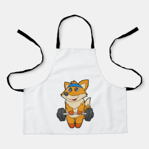 Fox at Fitness with Barbell Apron