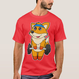 Fox at Fitness with Barbell T-Shirt