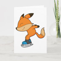 Fox at Ice skating with Ice skates