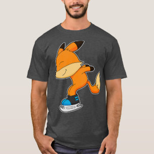 Fox at Ice skating with Ice skates T-Shirt
