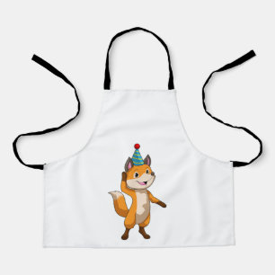 Fox at Party with Party hat Apron