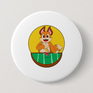 Fox at Poker with Poker chips 7.5 Cm Round Badge