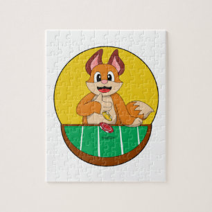 Fox at Poker with Poker chips Jigsaw Puzzle