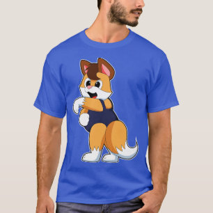 Fox at Swimming with Swimsuit T-Shirt