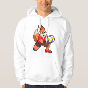 Fox at Volleyball Sports Hoodie