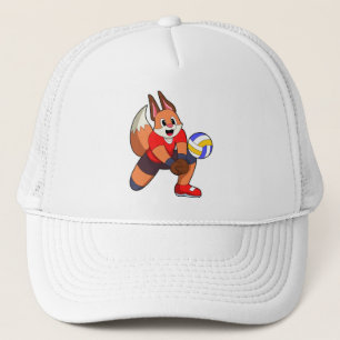 Fox at Volleyball Sports Trucker Hat