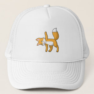Fox at Yoga Stretching Trucker Hat